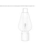 Glass table lamp Roskilde