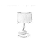Lampa stołowa LED z tkaniny Loddin