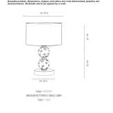 Handmade porcelain table lamp Cancale