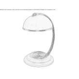 Lampa stołowa z brązu i kryształu górskiego Buronga