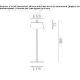 Wireless metal LED table lamp Beloeil