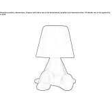 Bezprzewodowa lampa stołowa LED z poliwęglanu Scawby
