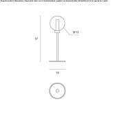 LED table lamp made of borosilicate glass Porec