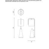 Lampa stołowa z marmurową podstawą i abażurem z tkaniny Cuvio