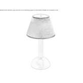 Rechargeable, wireless LED table lamp in linen and brass Ikizce