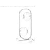 LED table lamp in nickel and Pyrex® Gosau