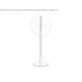 LED night lamp made of blown glass Albons