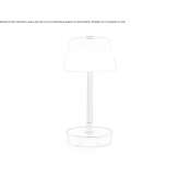 Cordless LED table lamp made of brass, rechargeable Ballabeg