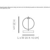 LED table lamp made of glass and aluminum Saricam