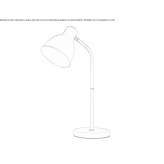 Adjustable metal table lamp Obion