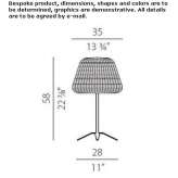 Rattanowa lampa stołowa Kursk