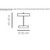 Aluminiowa lampa stołowa LED Tomice