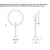 Aluminiowa lampa stołowa Mumra