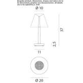 LED table lamp made of polycarbonate Torrioni