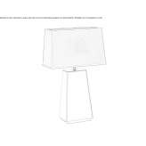 LED table lamp in glass and fabric Mazarron