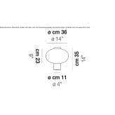 Glass LED table lamp Museros