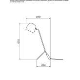 Adjustable aluminum LED table lamp Angerlo