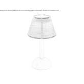 Rechargeable, wireless LED fabric and brass table lamp Ikizce