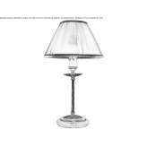 Brass and fabric LED table lamp with fixed arm Sollana