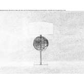 Crystal and metal table lamp with indirect light Ospel
