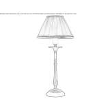 Brass LED table lamp with fixed arm Morteni