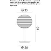 LED table lamp made of blown glass with dimmer Tielen