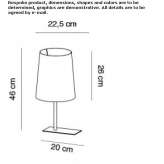 LED table lamp made of fabric in a modern style Verseni