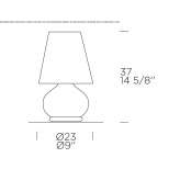 LED table lamp made of blown glass Vinneuf