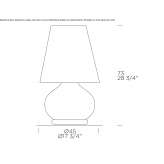 Lampa stołowa LED z dmuchanego szkła Vinneuf