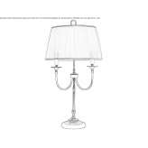 Brass LED table lamp with fixed arm Morteni