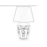 Ręcznie robiona ceramiczna lampa stołowa Geffen