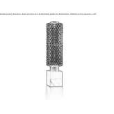 Glass LED table lamp with marble base Vachi