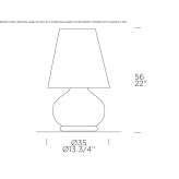 Lampa stołowa LED z dmuchanego szkła Vinneuf