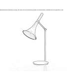 Blown glass LED table lamp with a swing arm Kampinos