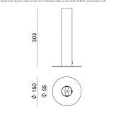 Aluminum LED table lamp Mostek