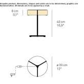 Handmade table lamp made of wood and metal Beltinci