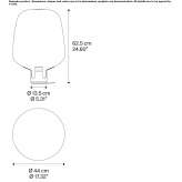 Lampa stołowa LED z dmuchanego szkła Dragomir