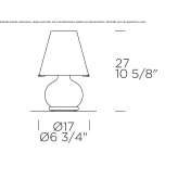 LED table lamp made of blown glass Vinneuf