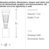 Handmade crystal table lamp Filiro