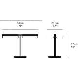 Adjustable LED table lamp in metal and wood veneer Neerkant