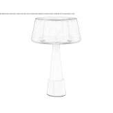 Lampa stołowa LED z dmuchanego szkła Suhindol