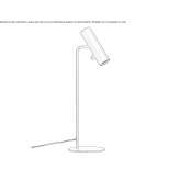 Adjustable desk lamp with fixed arm Orden