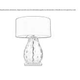 Lampa stołowa ze szkła Murano Frasne