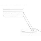 LED table lamp in Carrara marble and brass Valbona