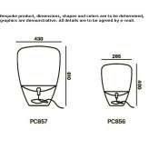 LED table lamp made of blown glass Nokia