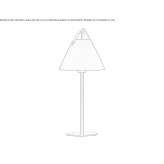 Table lamp in metal and leather Escucha