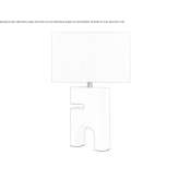 Gipsowa lampa stołowa z abażurem z tkaniny Kinchil