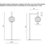 LED table lamp made of glass and steel with a dimmer Bradwell