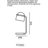 LED table lamp made of blown glass with dimmer Ciumani