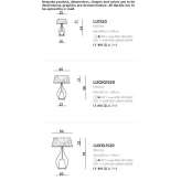 Lampa stołowa z dmuchanego szkła Lipolist